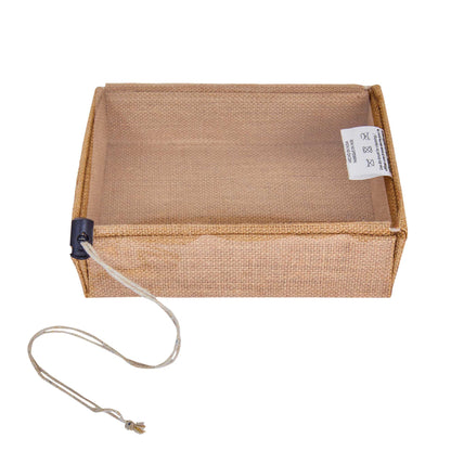 Wholesale Eco-Friendly Natural Burlap Jute Gift Boxes with PVC Window for Events (Packs of 12)