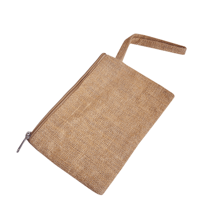 Travel Ready Travel  Burlap Cosmetic Makeup Organizer Bags for Women Wholesale Supply