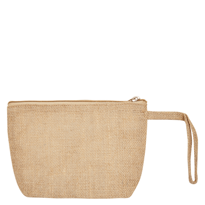 Elegant Durable  Burlap Makeup Zipper Pouches for Women Wholesale Supply