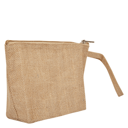 Elegant Durable  Burlap Makeup Zipper Pouches for Women Wholesale Supply