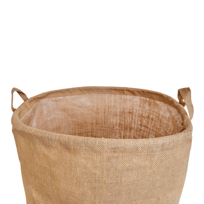 Wholesale Ecofriendly Burlap Reusable Jute Laundry Basket (Packs of 8)