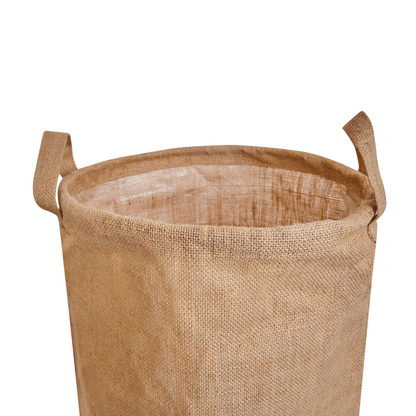Wholesale Ecofriendly Natural Burlap Jute Laundry Basket  (Packs of 8)