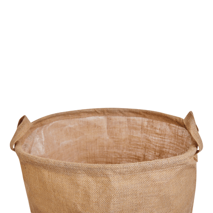 Wholesale Ecofriendly Natural Burlap Jute Storage with Handle  (Packs of 8)