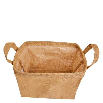 Wholesale Ecofriendly Natural Burlap Freestanding Jute Basket  (Packs of 8)