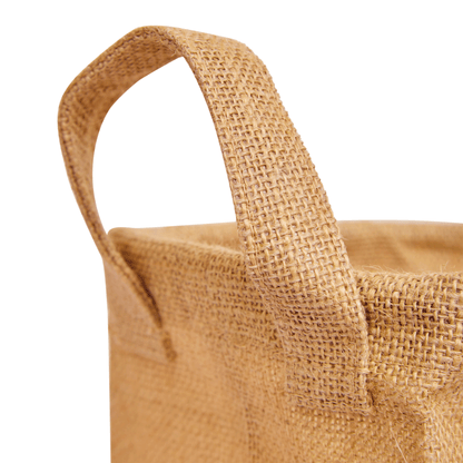 Wholesale Ecofriendly Natural Burlap Freestanding Jute Basket  (Packs of 8)
