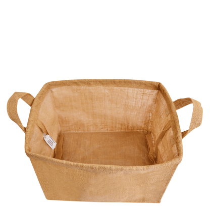 Wholesale Natural Burlap Rectangular Multipurpose Jute Basket  (Packs of 8)