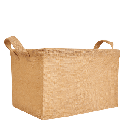 Wholesale Natural Burlap Rectangular Multipurpose Jute Basket  (Packs of 8)