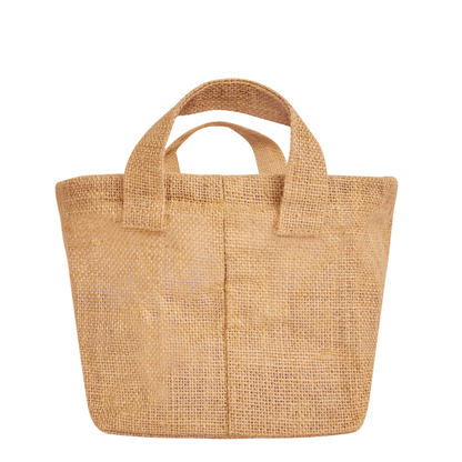 Wholesale Natural Burlap Rectangular Freestanding Jute Basket (Packs of 8)