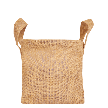 Wholesale Natural Burlap Jute Laundry Basket with handles (Packs of 8)