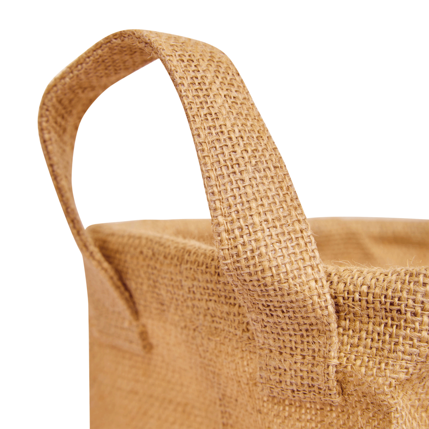 Wholesale Natural Burlap Rectangular Freestanding Jute Basket (Packs of 8)