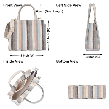 Wholesale Multicolor Canvas Crossbody Tote Handbag  with Zipper
