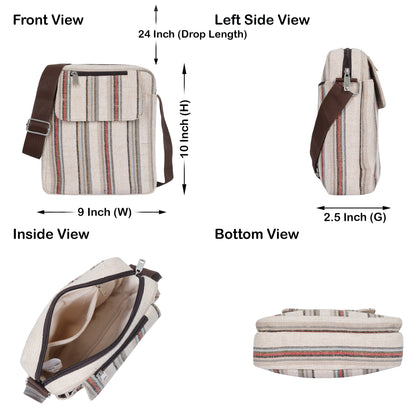 Wholesale Eco-friendly Multicolour Canvas Crossbody Sling Bag for Work