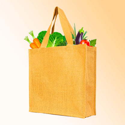 Wholesale Burlap Jute Tote Bags – Reusable Gift Bags for Women, Weddings, Shopping & Daily Use (Packs of 12)