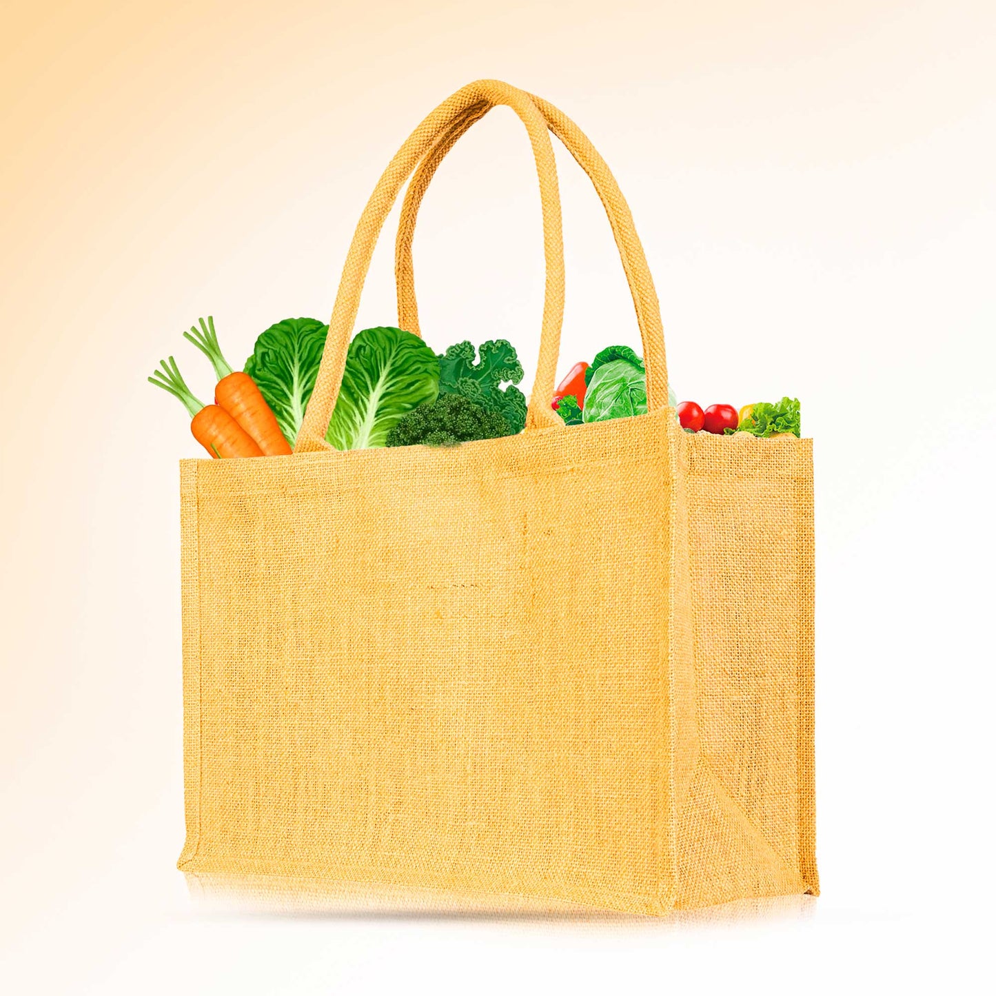 Natural Jute Burlap Tote Shopping Bags in Wholesale– Perfect for Promotional, DIY, Weddings, Beach, and Groceries (Packs of 12)
