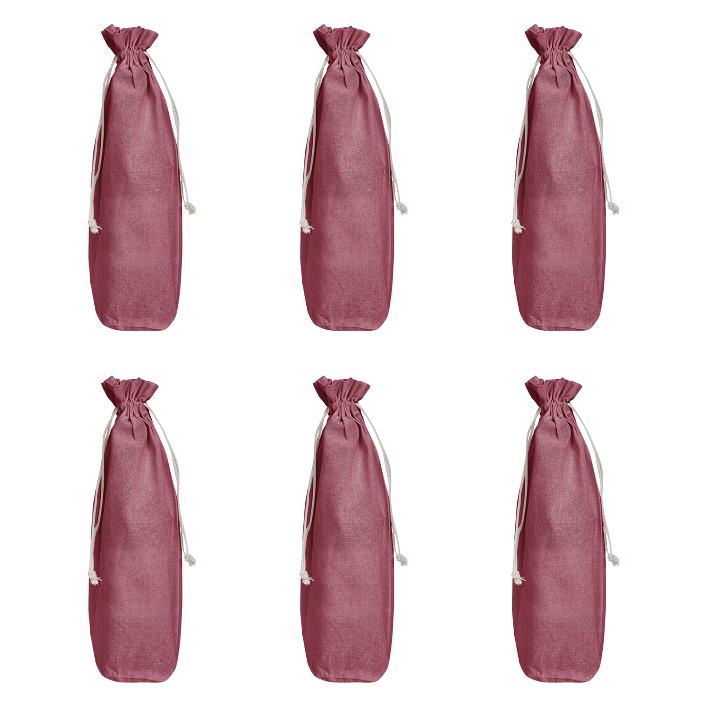 Wholesale Coloured Jute Wine Gift Pouches – Reusable Bottle Covers for Weddings & Christmas (Set of 6)