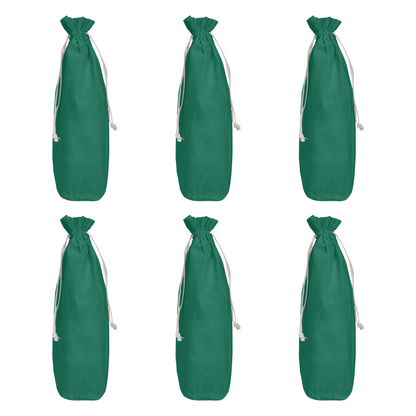Wholesale Coloured Jute Wine Gift Pouches – Reusable Bottle Covers for Weddings & Christmas (Set of 6)