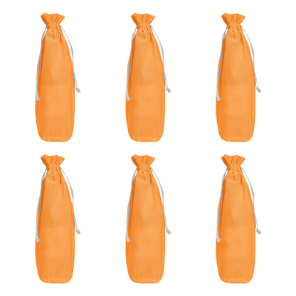 Wholesale Coloured Jute Wine Gift Pouches – Reusable Bottle Covers for Weddings & Christmas (Set of 6)