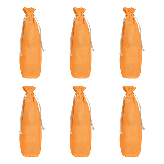 Wholesale Coloured Jute Wine Gift Pouches – Reusable Bottle Covers for Weddings & Christmas (Set of 6)