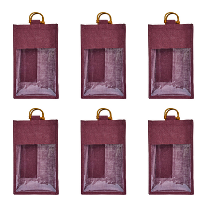 Wholesale Reusable 2-Bottle Colored Wine Tote Bags – Weddings, Birthdays, Christmas, & Special Occasions (Packs of 6)