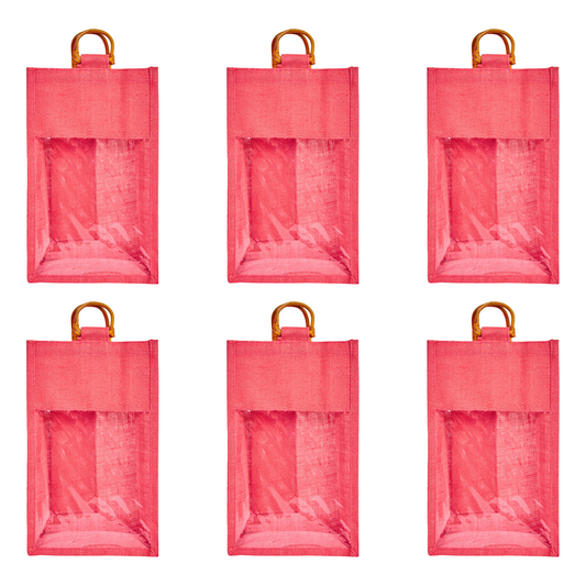 Wholesale Reusable 2-Bottle Colored Wine Tote Bags – Weddings, Birthdays, Christmas, & Special Occasions (Packs of 6)