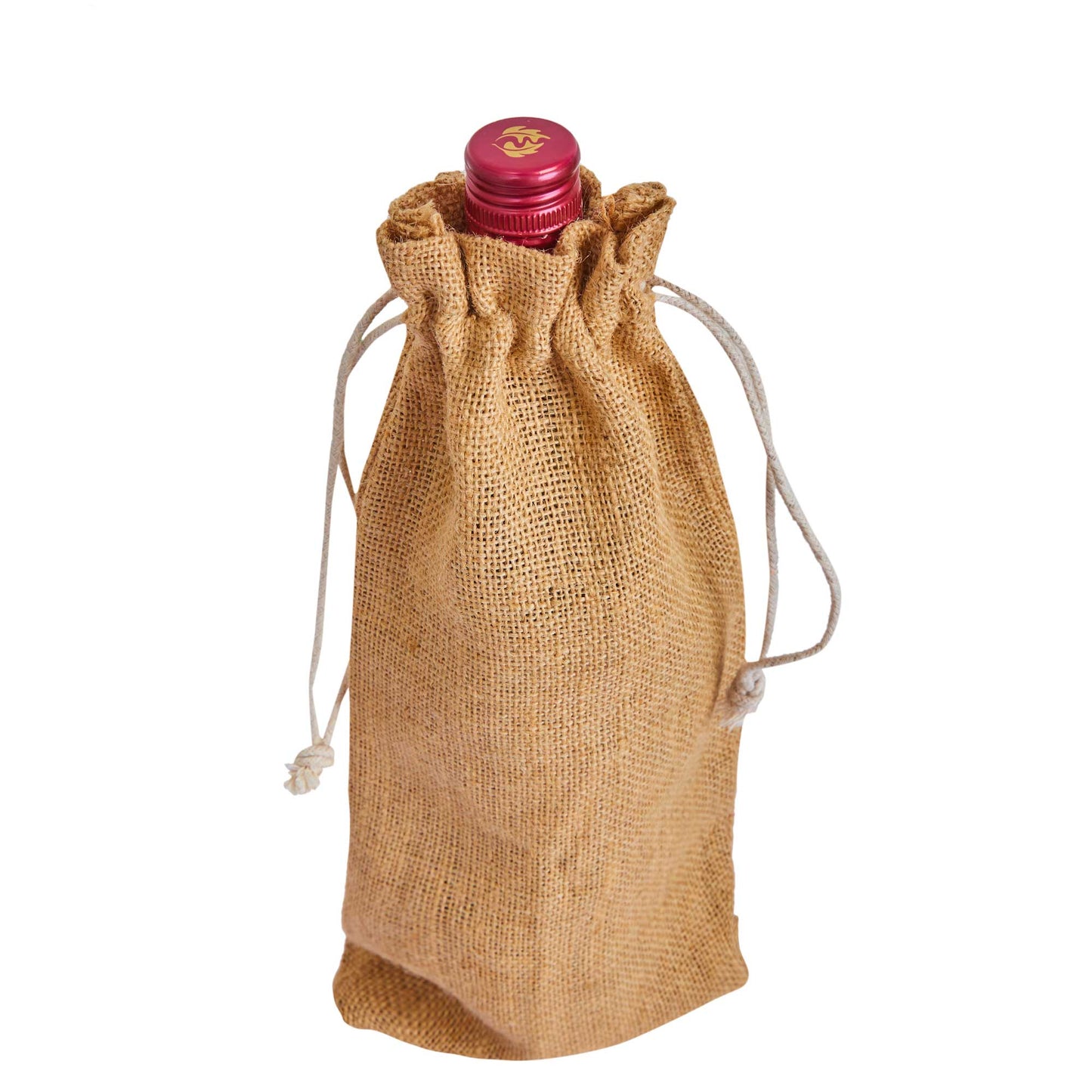 Wholesale Reusable Jute Wine Bottle Bags – Burlap Drawstring Pouches for Gifting & Events (Pack of 12)