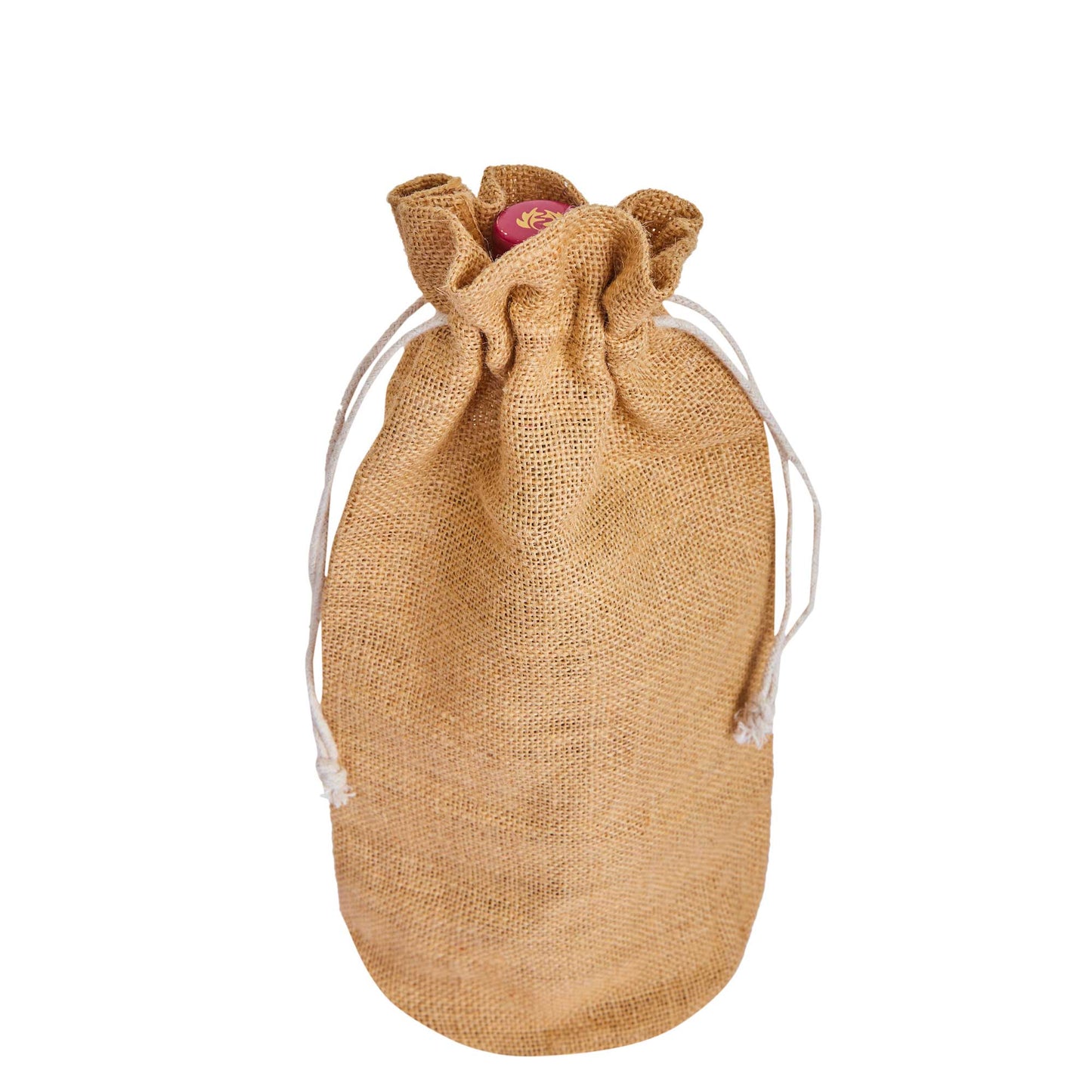 Wholesale Natural Jute Wine Bottle Bags – Burlap Gift Pouches for Celebrations & Events (Pack of 12)