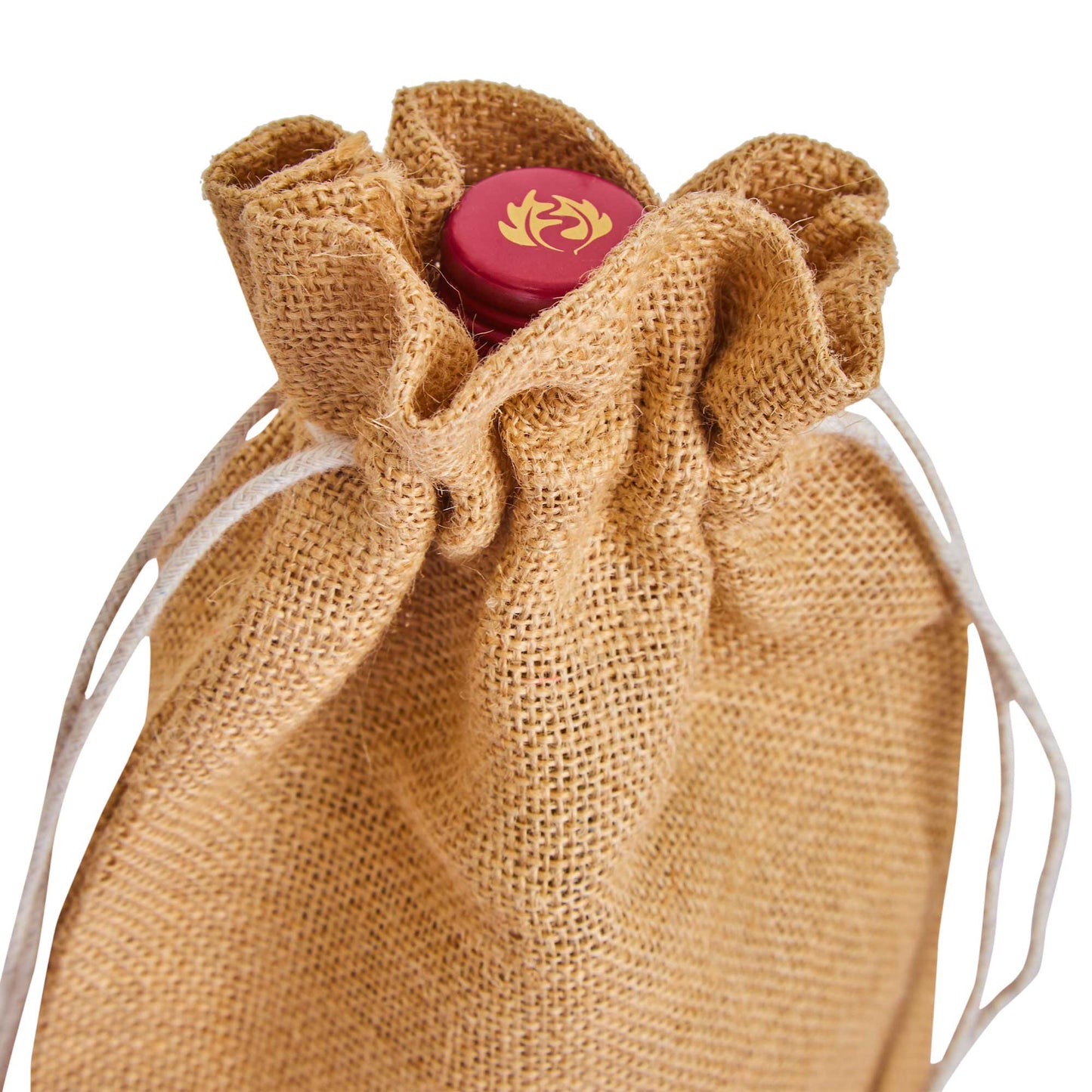 Wholesale Natural Jute Wine Bottle Bags – Burlap Gift Pouches for Celebrations & Events (Pack of 12)