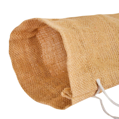 Wholesale Natural Jute Wine Bottle Bags – Burlap Gift Pouches for Celebrations & Events (Pack of 12)
