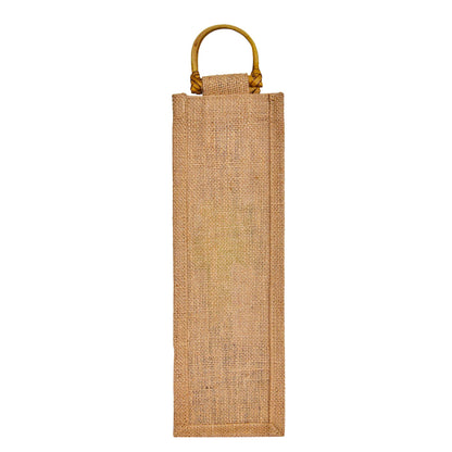 Natural Wholesale Jute Wine Bags with PVC Window – Reusable Single Bottle Bag for Weddings, Parties & Special Occasions (Set of 12)