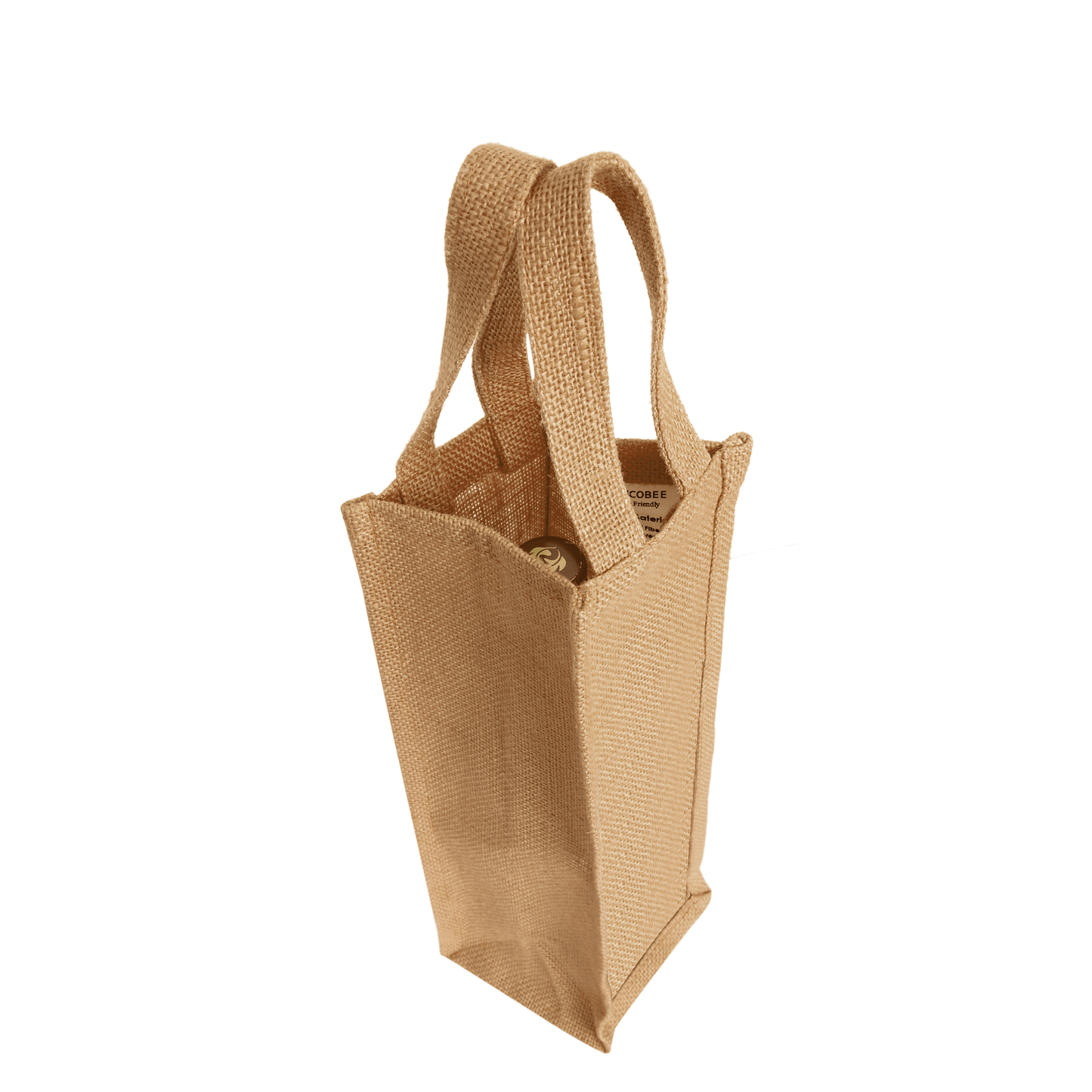Wholesale Natural Burlap Jute Wine Tote Bags – Reusable Gift Bags for Celebrations & Events (Pack of 12)