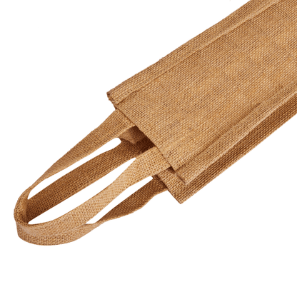 Wholesale Natural Burlap Jute Wine Tote Bags – Reusable Gift Bags for Celebrations & Events (Pack of 12)