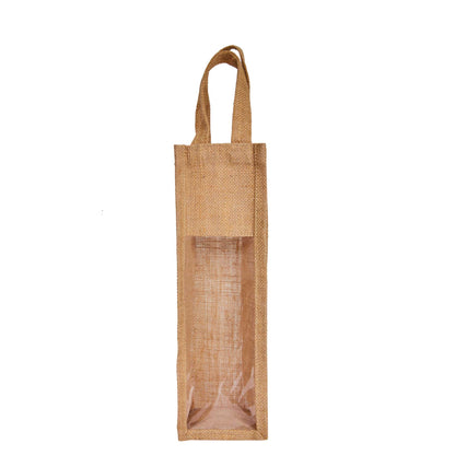 Wholesale Natural Burlap Jute Wine Gift Bags – Reusable Bottle Totes for Parties & Celebrations (Pack of 12)