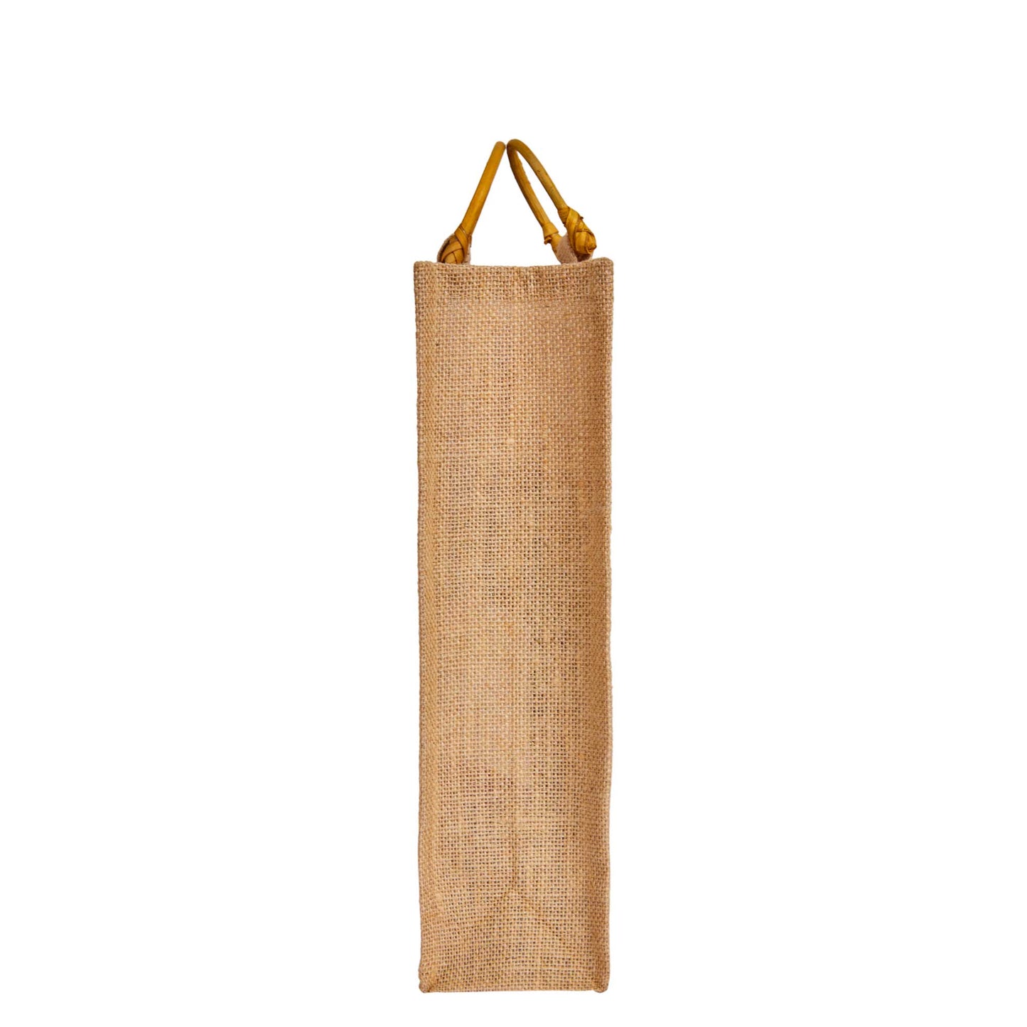 Jute Wine Gift Bags with Cane Handles – 2 Bottle Burlap Totes for Celebrations & Events, Wholesale (Pack of 12)