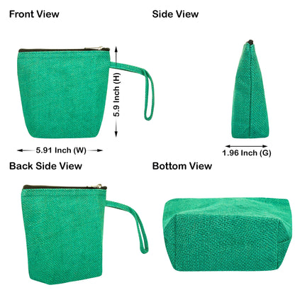 Premium Premium  Jute Cosmetic Bags Pack of 6 for Women Wholesale Supply